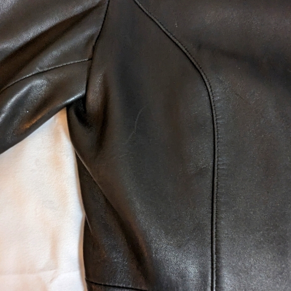 Preview Collection Genuine Lamb Skin Leather Button Up Jacket Blazer Size Large - Picture 6 of 13